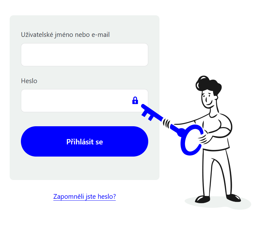 Vlastní přihlašovací stránka